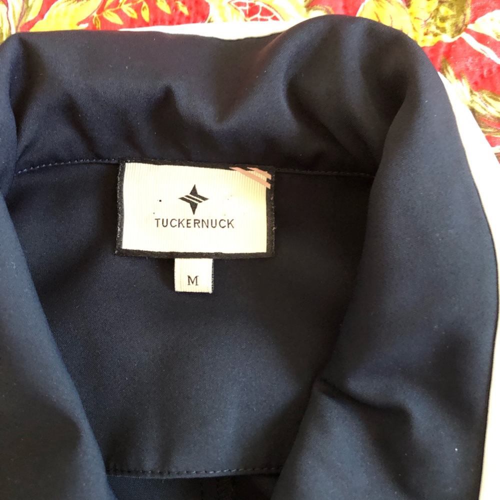 Tuckernuck Women's MEDIUM, Everly Shirt Dress - Navy/White - Picture 9 of 11